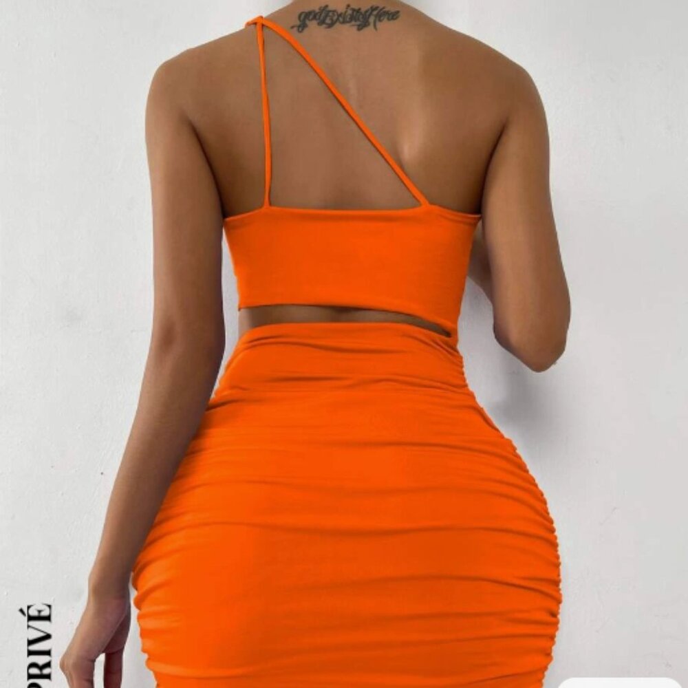 Neon Orange Mini Dress